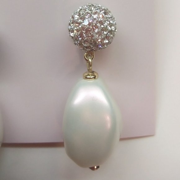 Kate Spade New Pearl and Pave Earrings - Picture 2 of 3
